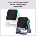 Smart Sensing Bluetooth Speaker Stand with 10W Wireless Charging and Ambient Light - Perfect for Home and Office