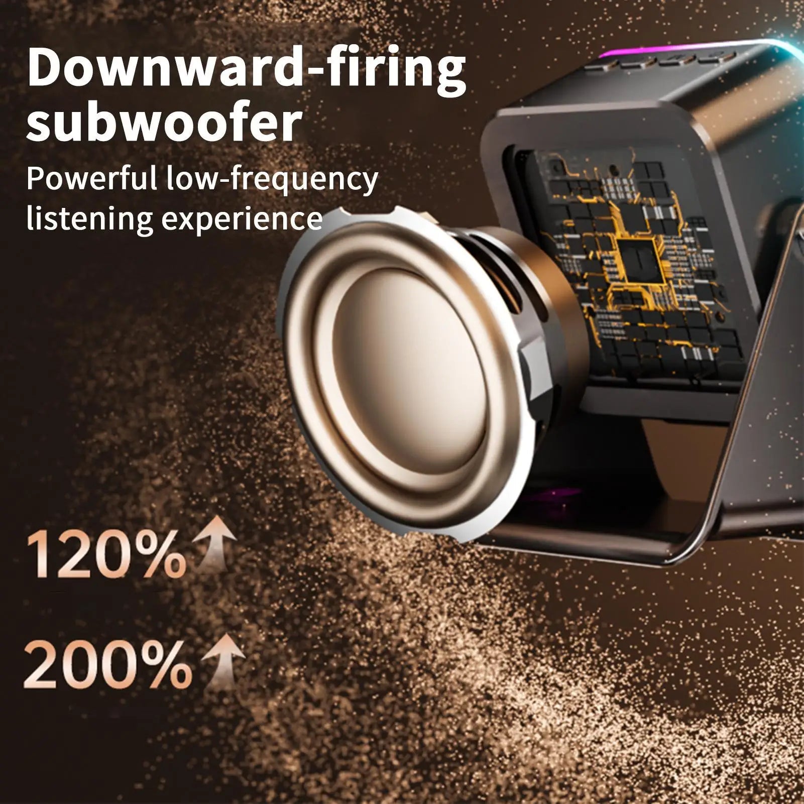 Smart Sensing Bluetooth Speaker Stand with 10W Wireless Charging and Ambient Light - Perfect for Home and Office